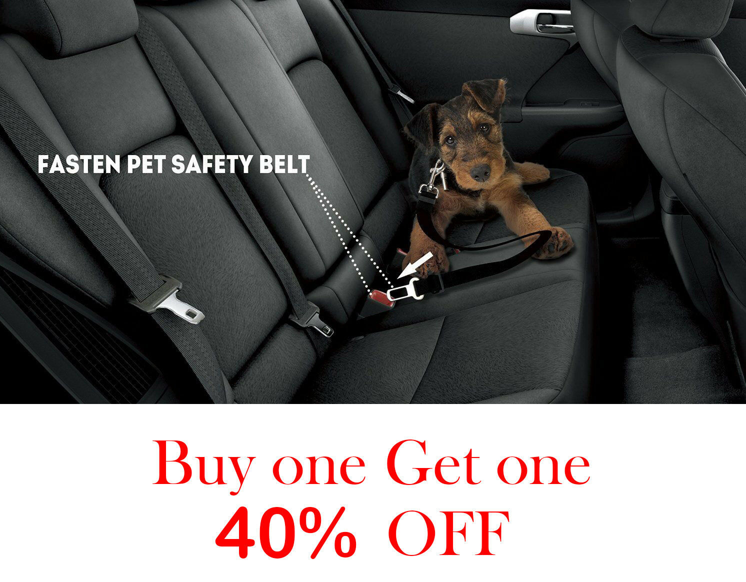 Pet Seat Belt Dog Safety Adjustable Clip For Car Auto Travel Vehicle Safe Puppy