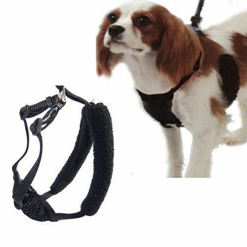Sale! Black Anti-pull Stop Pulling Dog Puppy Mesh Harness Small For Necks 8"-14"