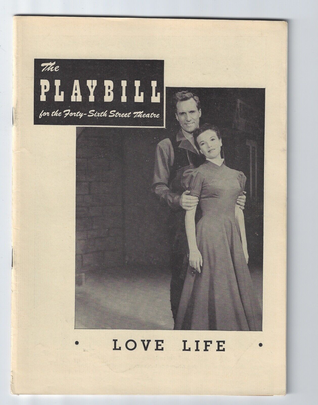 Original Playbill 1948 Love Life Nanette Fabray Forty-sixth Street Theatre