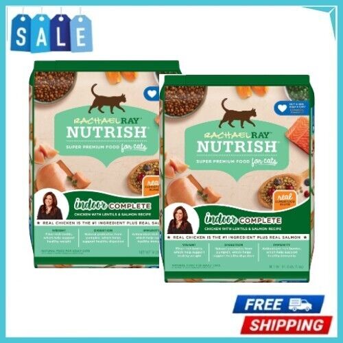 Rachael Ray Nutrish Indoor Complete Real Chicken & Salmon, 14-lb Bag, 2 Pack