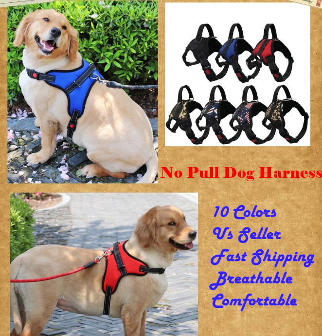 No Pull Dog Pet Harness Adjustable Control Vest Breathable Xs S Medium Large Xl