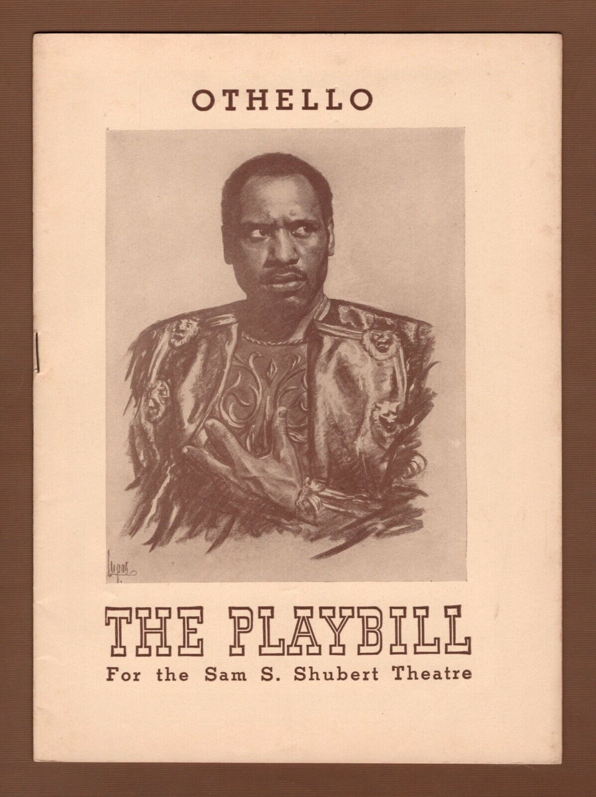 "othello" Paul Robeson / Jose Ferrer / Uta Hagen / Margaret Webster '44 Playbill