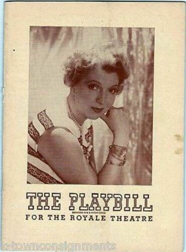 The Fatal Weakness Ina Claire George Kelly Vintage 1940s Theater Playbill