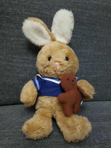 12" Vintage 1984 R. Dakin Co. Brown Bunny Rabbit Sailor Stuffed Animal Plush D2