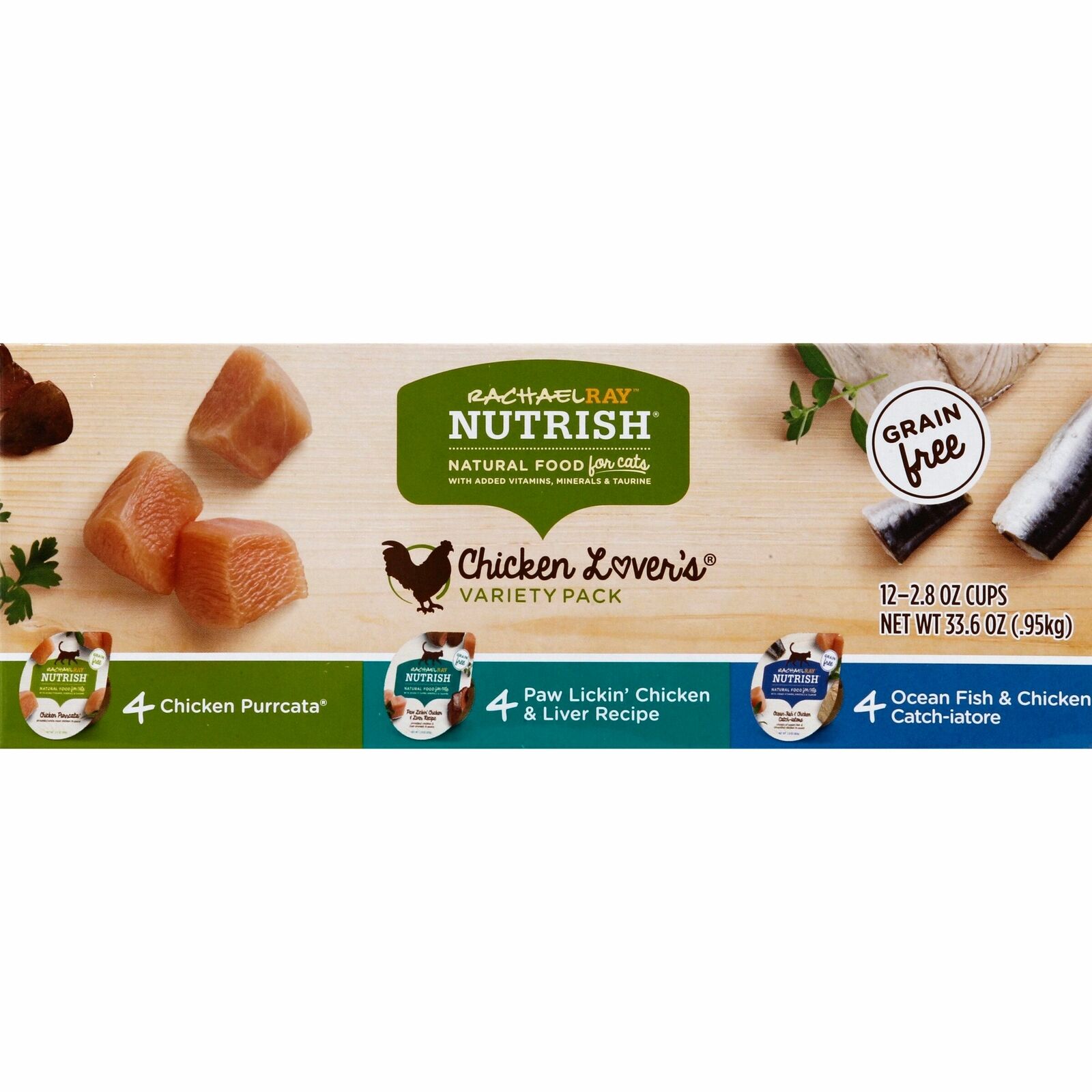 🔥(12pk)rachael Ray Nutrish Premium Wet Cat Food, Chicken Lovers,grain Free,2.8