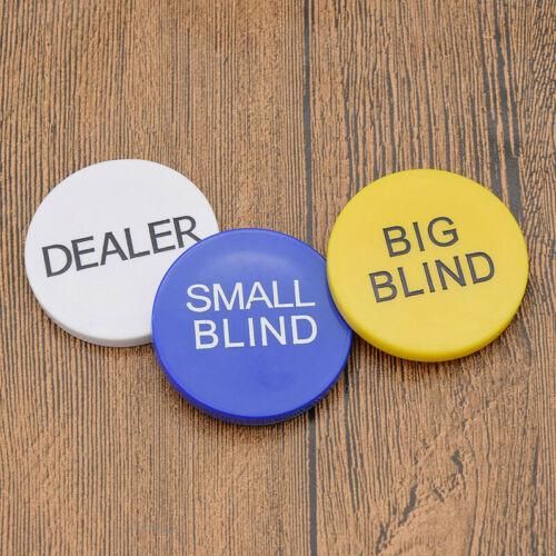 Texas Hold'em Buttons Poker Chips Small Blind Big Blind Dealer Play Game Tool