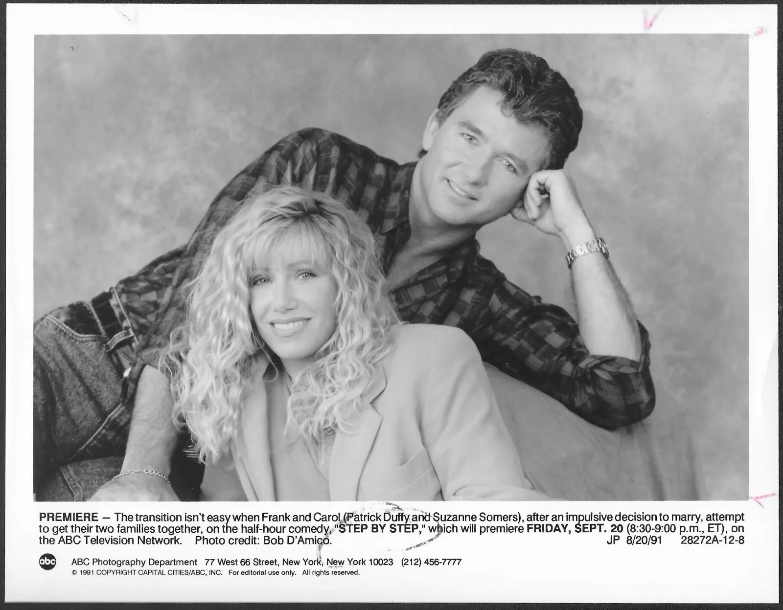 Suzanne Somers Step By Step Patrick Duffy Lot 3 Original 1993 Photos Keanan