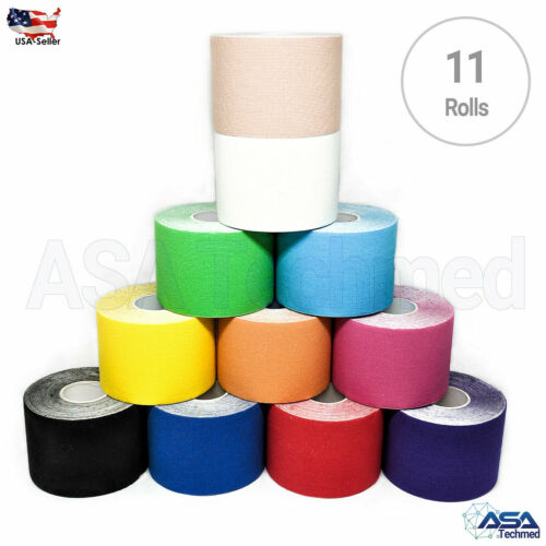 11 Rolls Kinesiology Tape Sports Muscles Running Care Elastic Physio Therapeutic