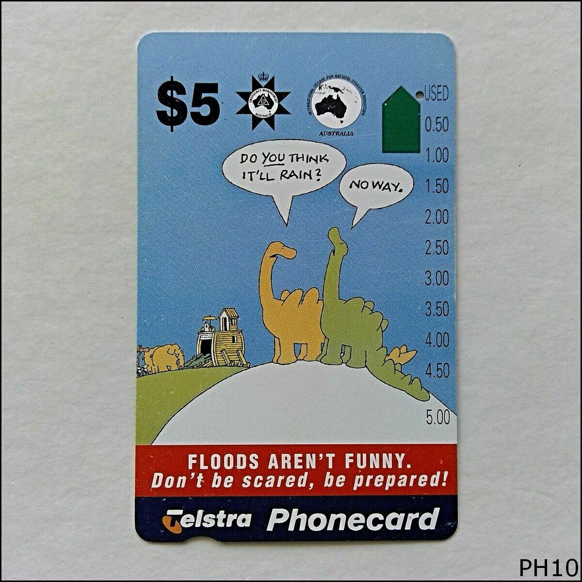 Telstra Emergency Management Floods N952712 890 $5 Phonecard (ph10)