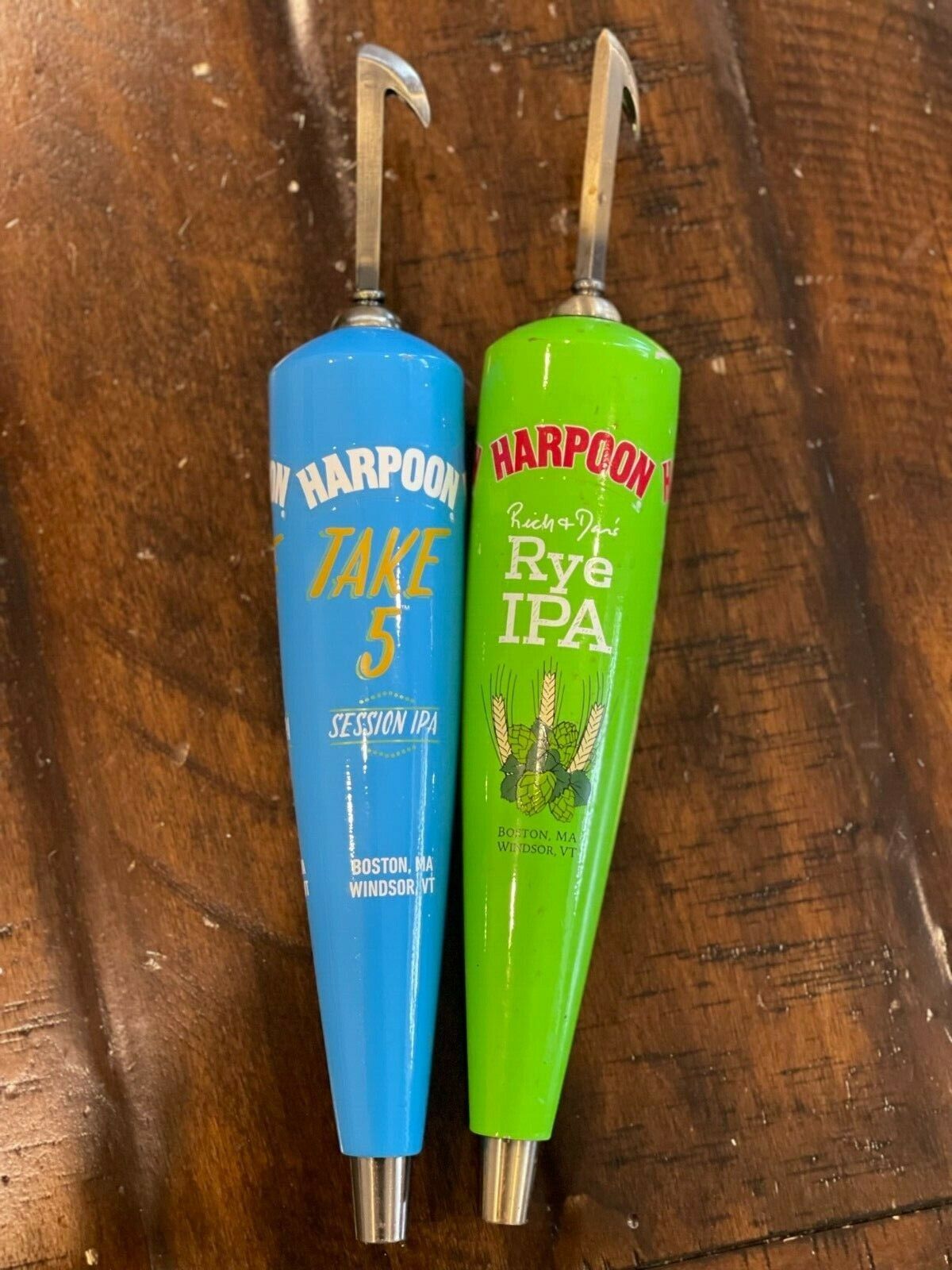 Harpoon Brewing "take 5 Session Ipa & Rick/jim's Rye Ipa" Tap Handle