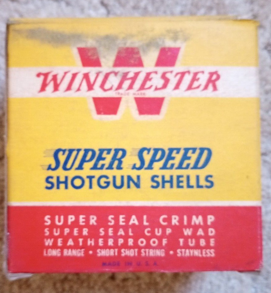 Vintage Shotgun Shell Box 12 Gauge   Winchester Super Speed     Empty Box