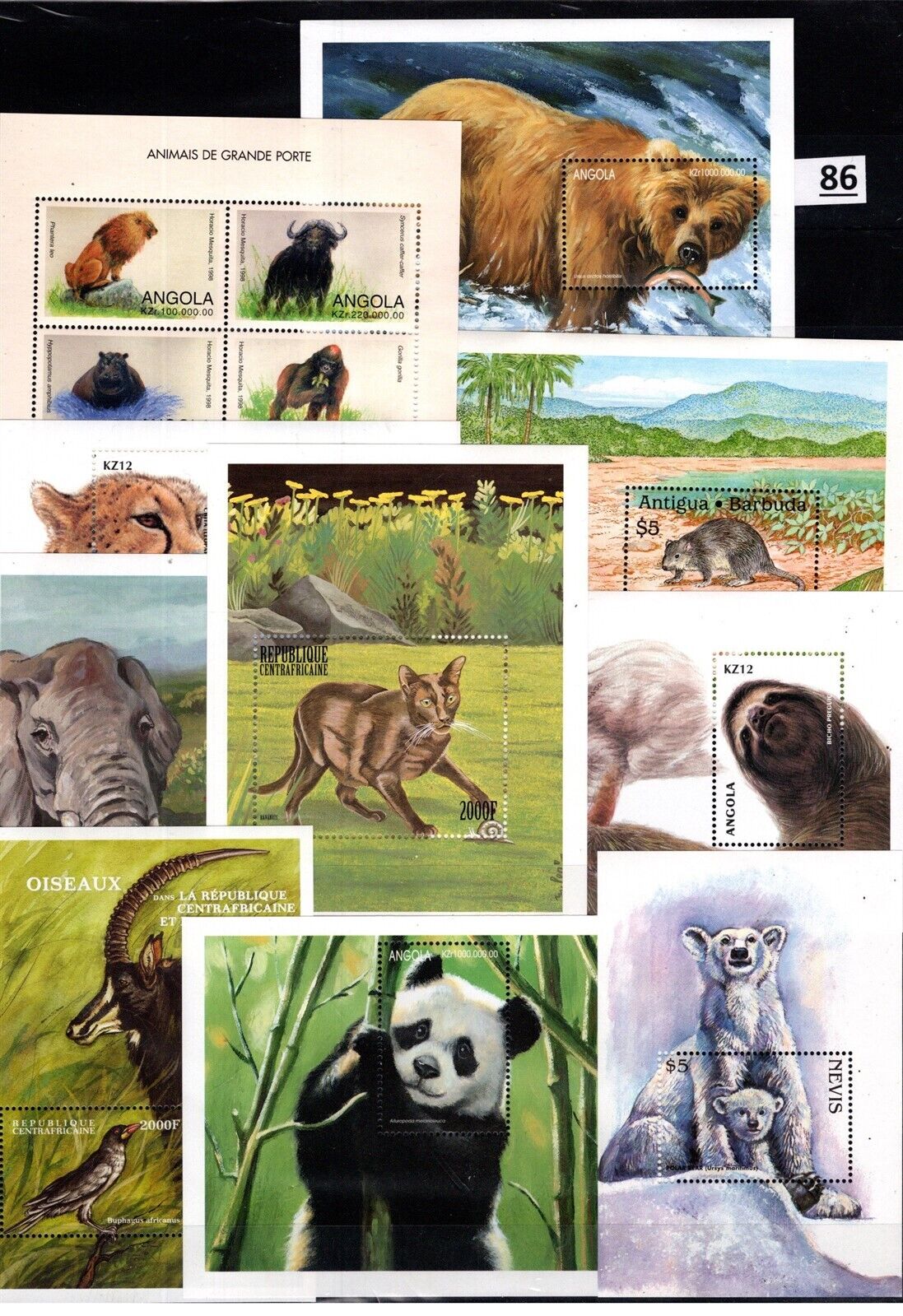 // 10s/s Wholesale - Mnh - Nature - Wild Animals - Panda - Bear - Elephant