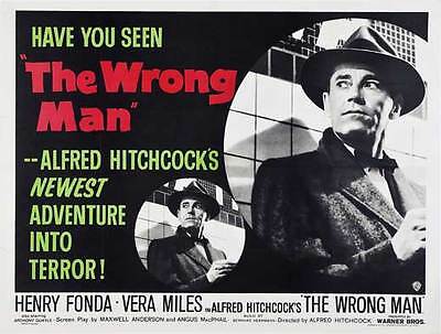 The Wrong Man Movie Poster 30x40 Uk Henry Fonda Vera Miles Anthony Quayle