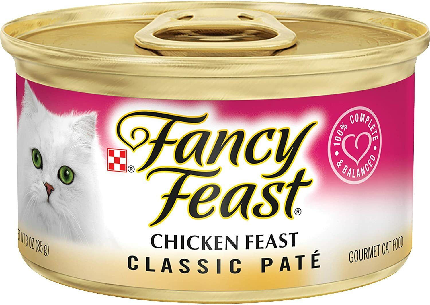 24 Cans Fancy Feast Chicken Feast Classic Pate Gourmet Cat Food