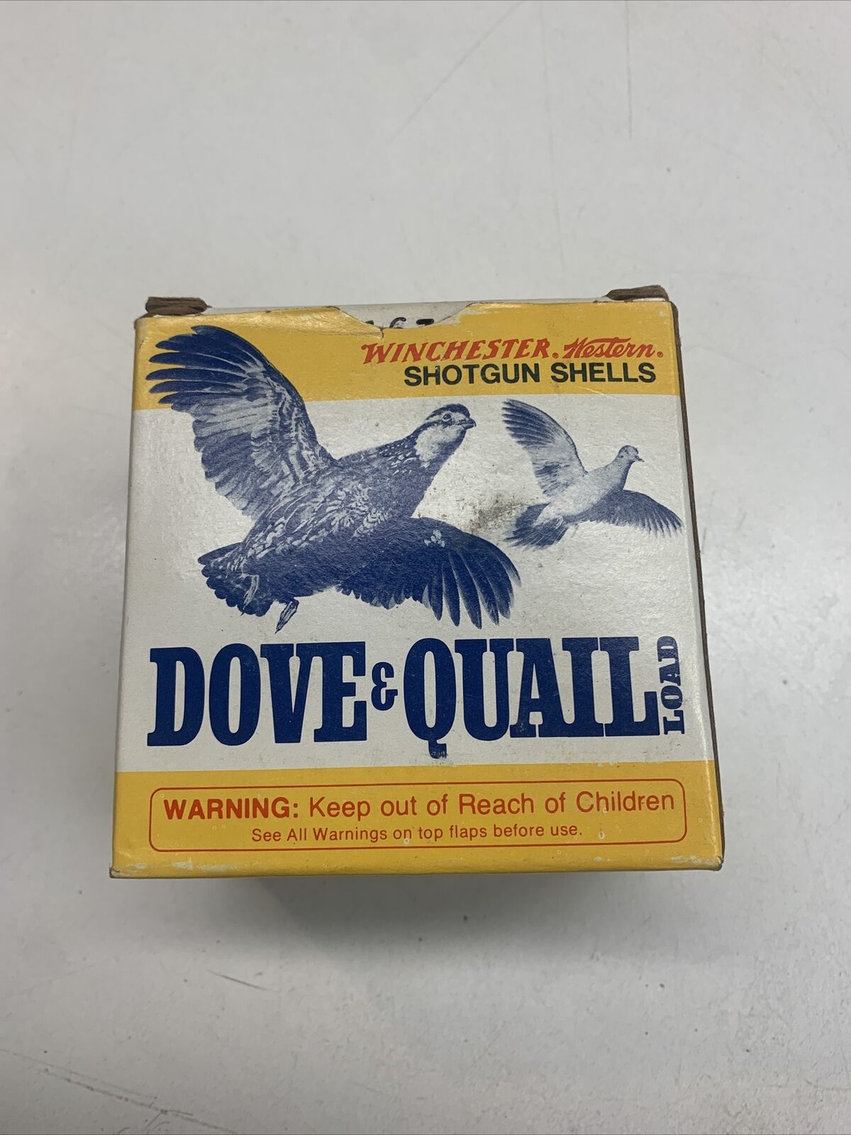 Vintage Shotgun Shell Box / Winchester Dove Quail / 20 Gauge / Empty