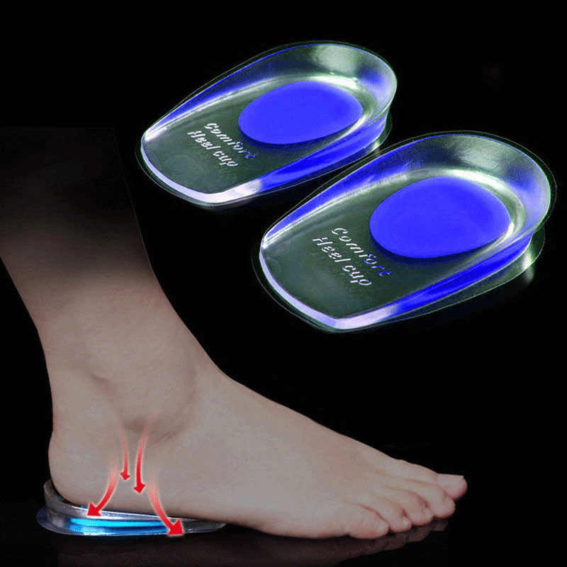 Silicone Gel Feet Cushion Foot Heel Cup Elastic Care Half Insole Shoe Pad