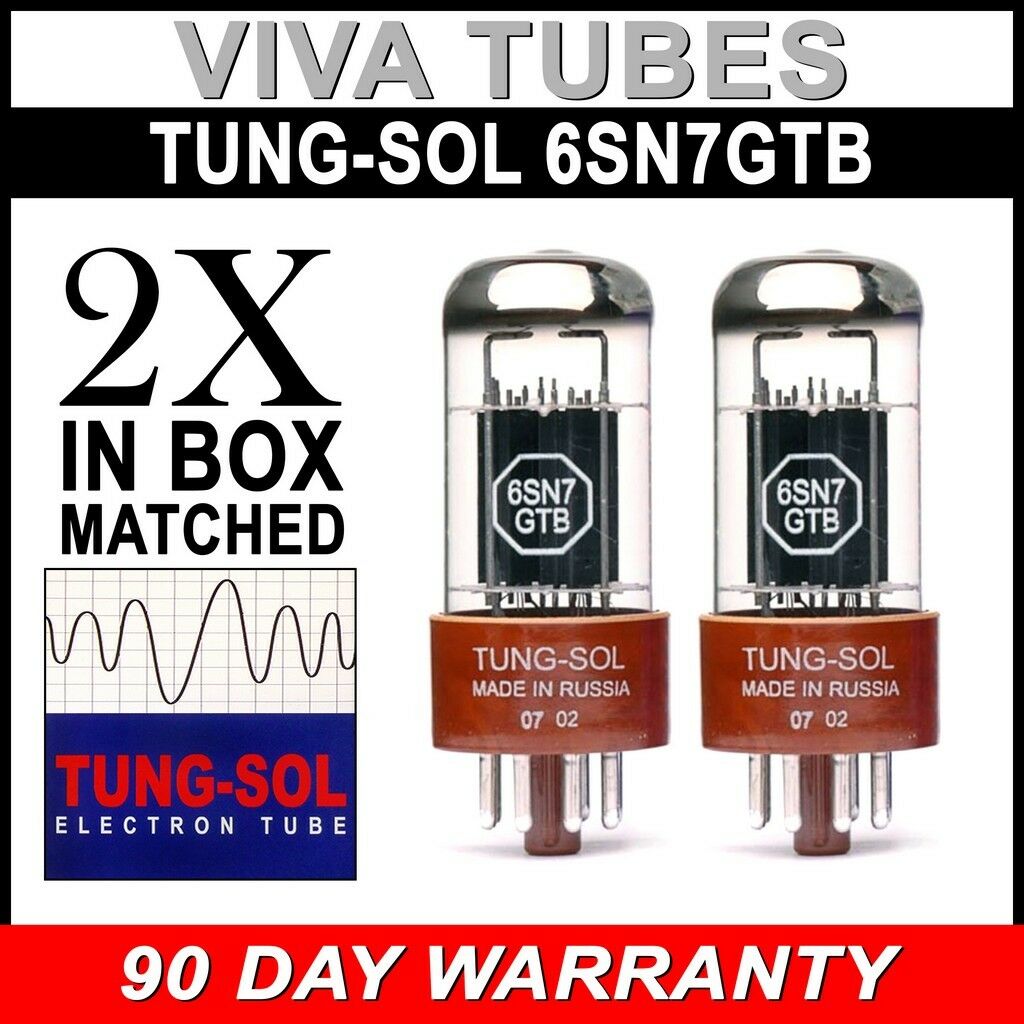 New Gain Matched Pair (2) Tung-sol Reissue 6sn7gtb Vacuum Tubes 6sn7 6sn7gt