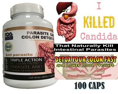 Candida Fungus Killer Fast Candidiasis & Detox 100 Caps Usa Made Original