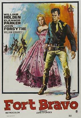 Escape From Fort Bravo Movie Poster 27x40 D William Holden Eleanor Parker John