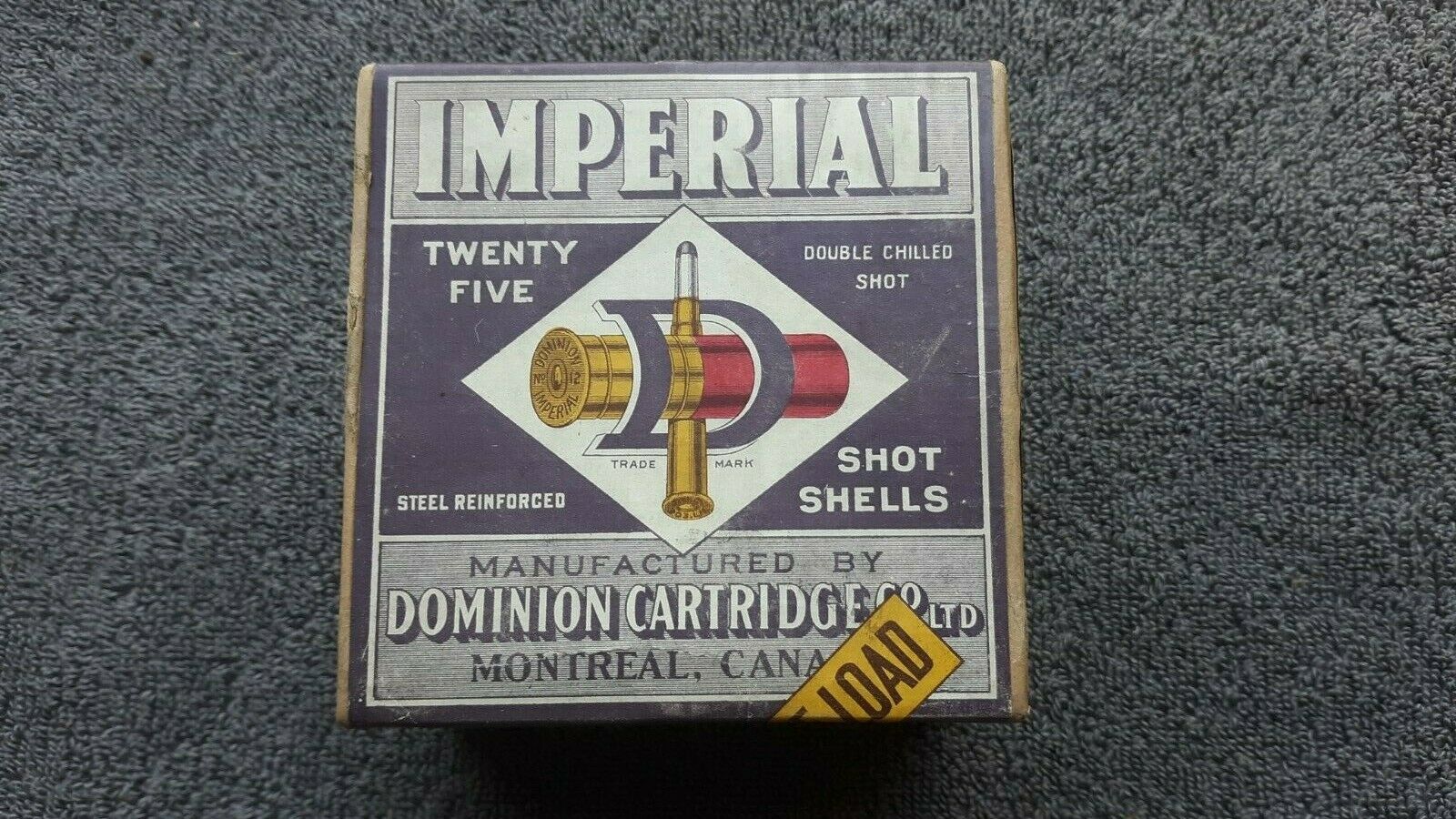 Dominion Cartridge Imperial Shot Shell Ammo Ammunition Box 12 Ga. Cil 22