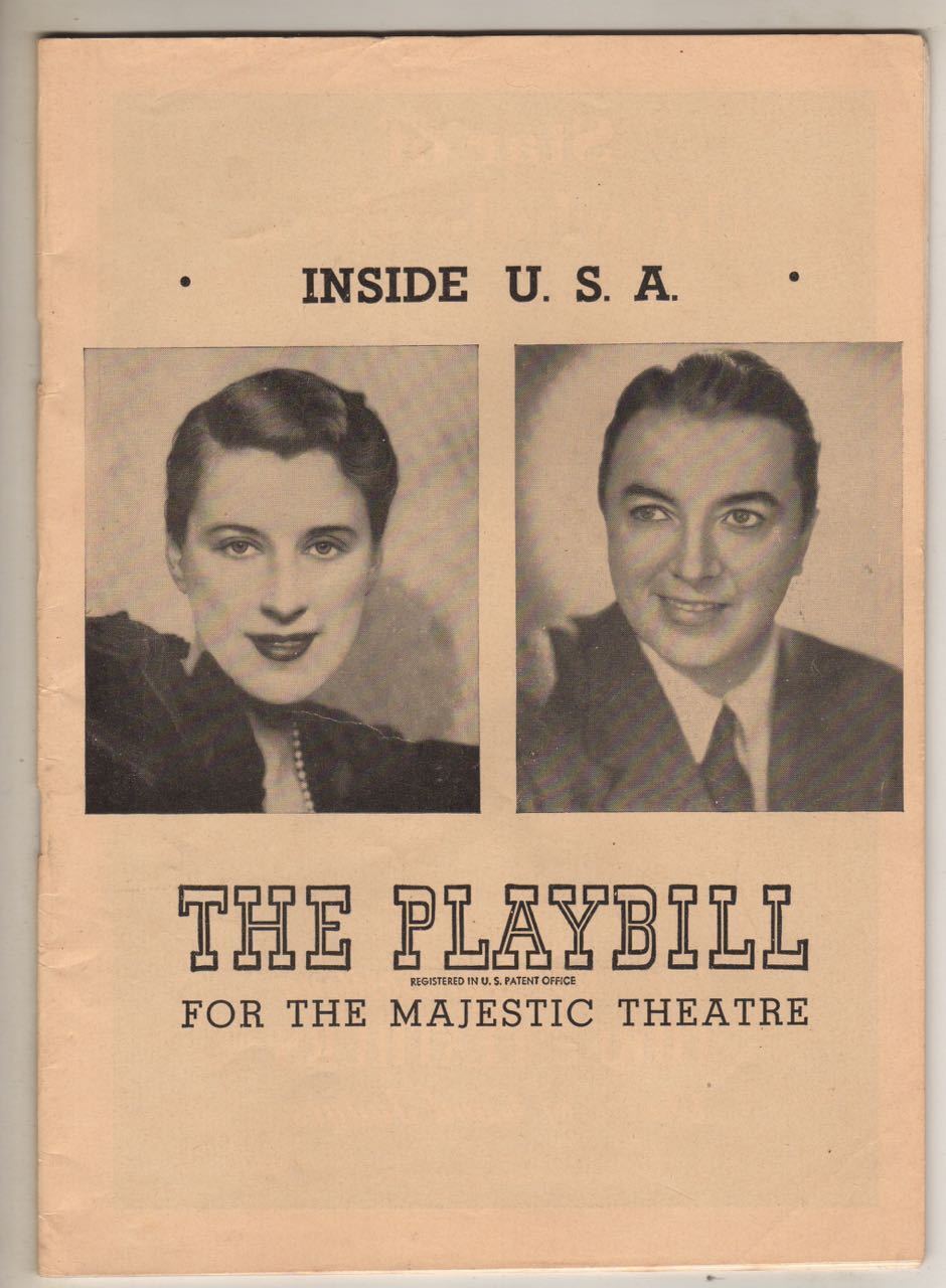 Beatrice Lillie & Jack Haley  "inside U. S. A."   Playbill  1948