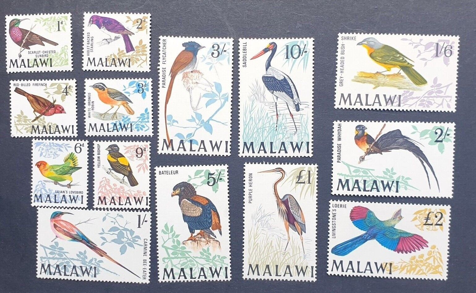 Early Birds Set Vf Mnh Malawi Shop15.19 0.99