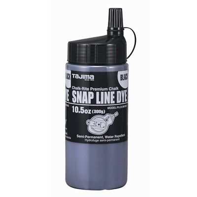 Tajima Plc3-bk300 Chalk-rite Snap-line Dye, Black, With Easy-fill Nozzle, 10.5oz