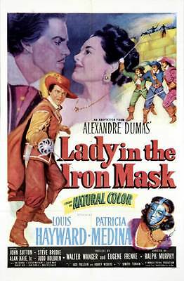 Lady In The Iron Mask Movie Poster 27x40 Louis Hayward Patricia Medina Alan Hale