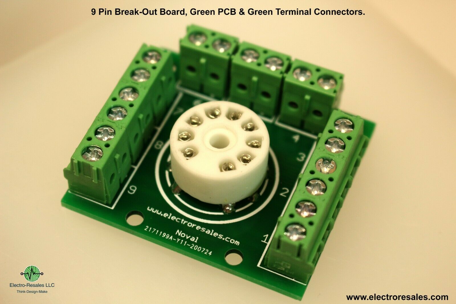 Breadboard Tube Socket - 9 Pin Ceramic - Great For Experiments & Prototyping