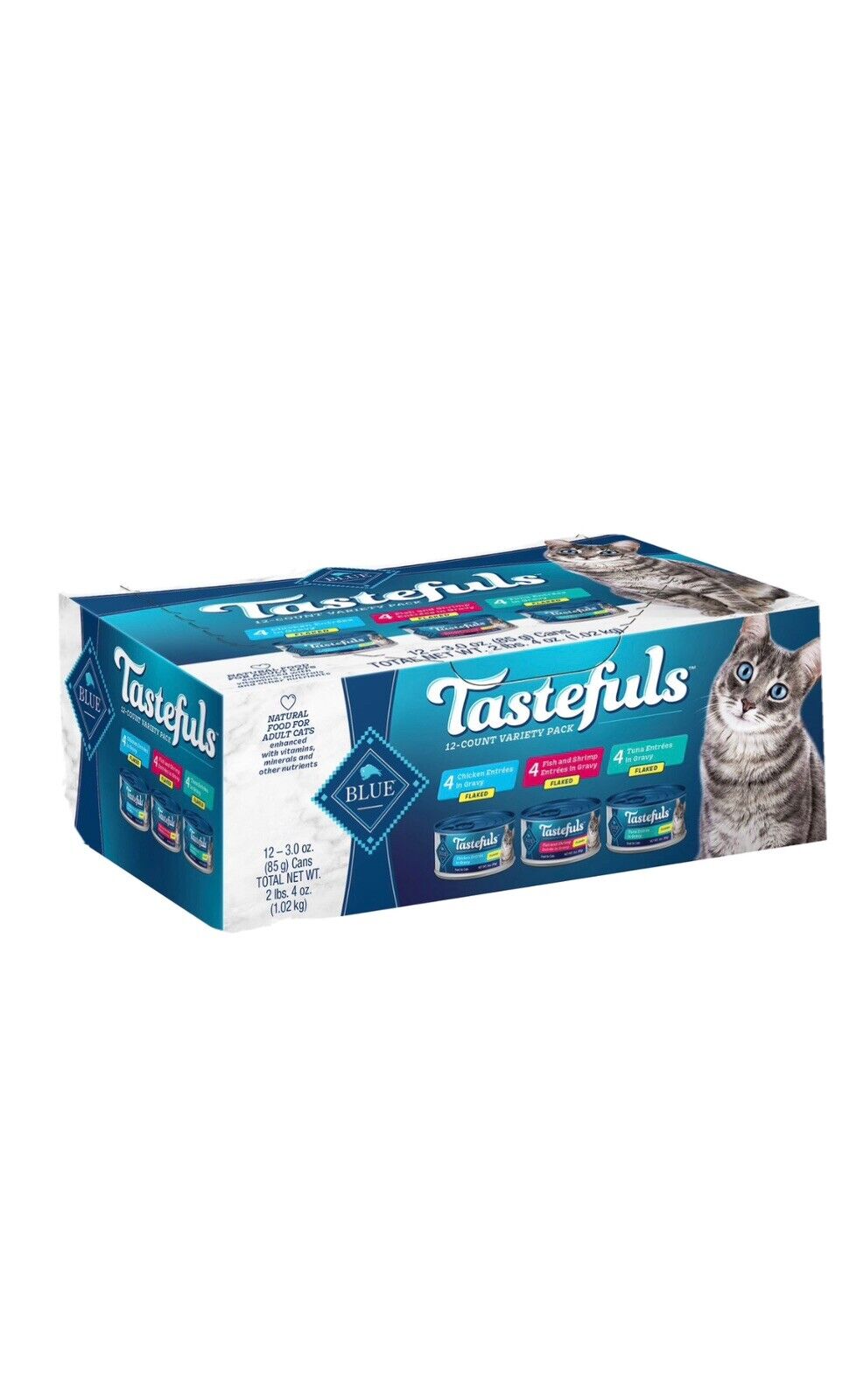 Blue Buffalo Tastefuls Flaked Wet Cat Food Variety Pack 12 Pack 3 Oz