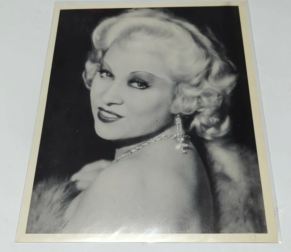 Vintage Mae West Promo Publicity B&w Photo Picture - 8"x10"
