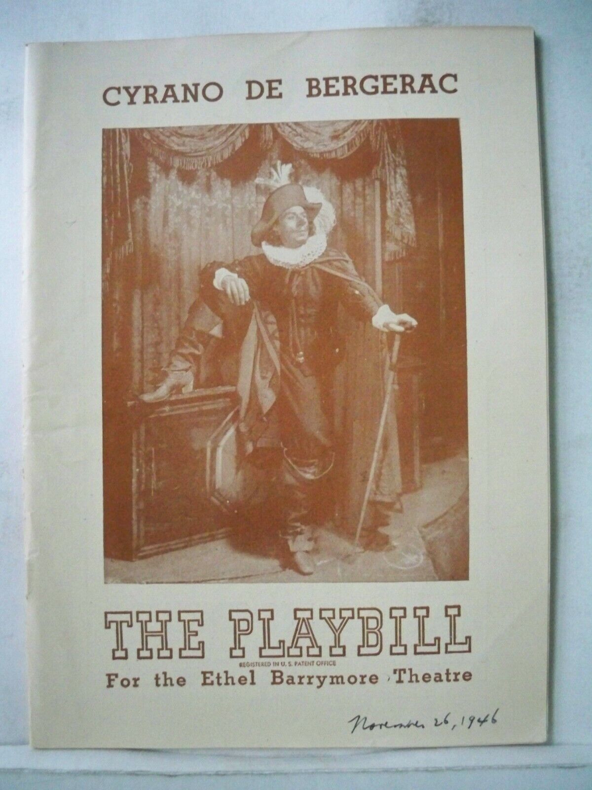Cyrano De Bergerac Playbill Jose Ferrer / Frances Reid / Ralph Clanton Nyc 1946