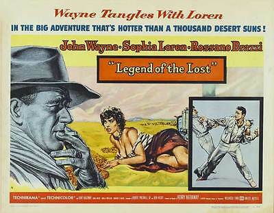 Legend Of The Lost Movie Poster 30x40 John Wayne Sophia Loren Rossano Brazzi