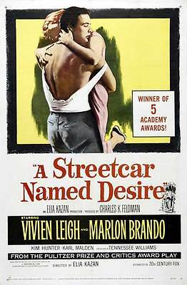 A Streetcar Named Desire Movie Poster 27x40 D Vivien Leigh Marlon Brando Kim