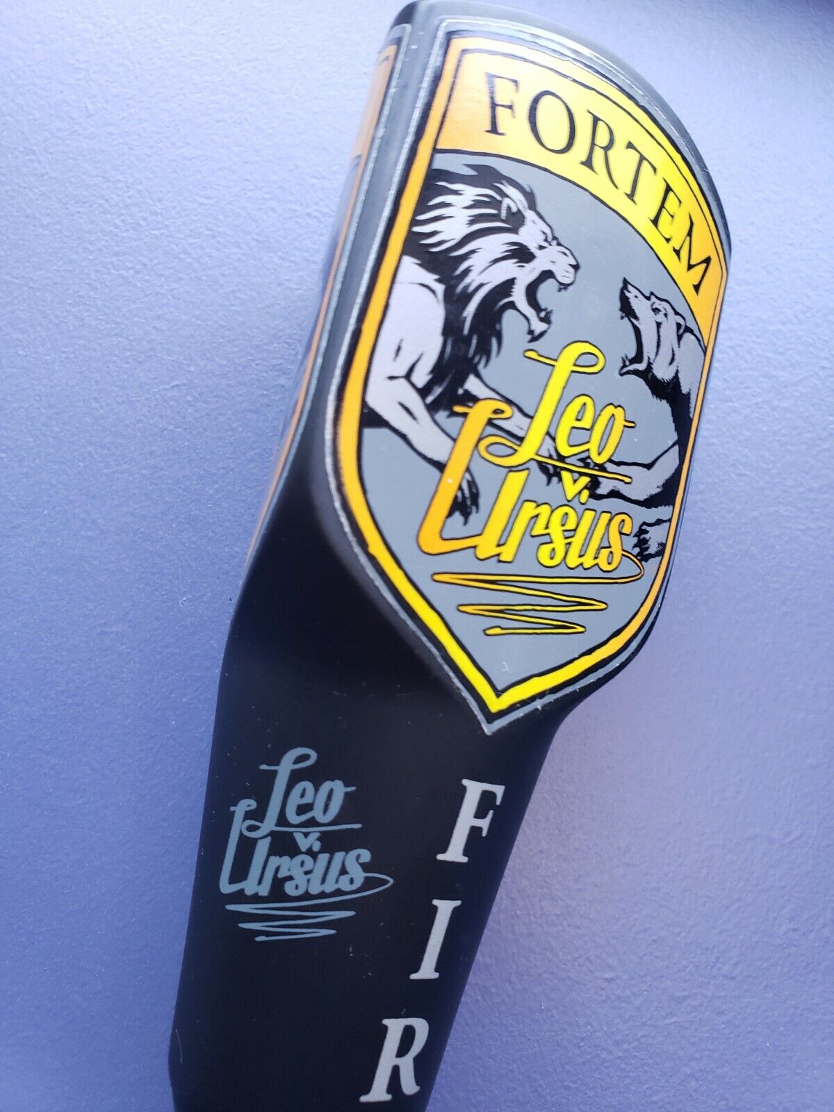 Firestone Walker Brewing 3-sided Tap Handle - Fortem Ipa Leo V Ursus (lion Bear)