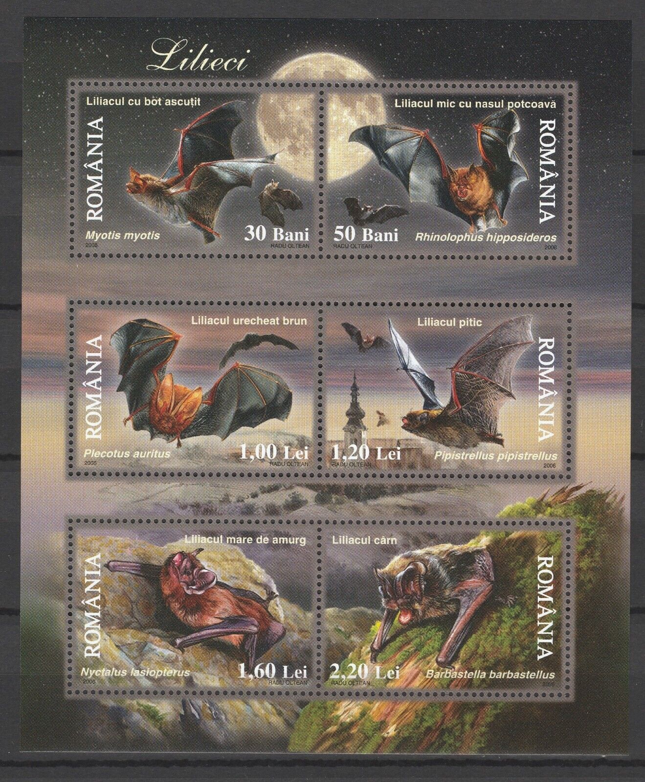 Romania 2006 Fauna, Animals, Bats Mnh Sheet