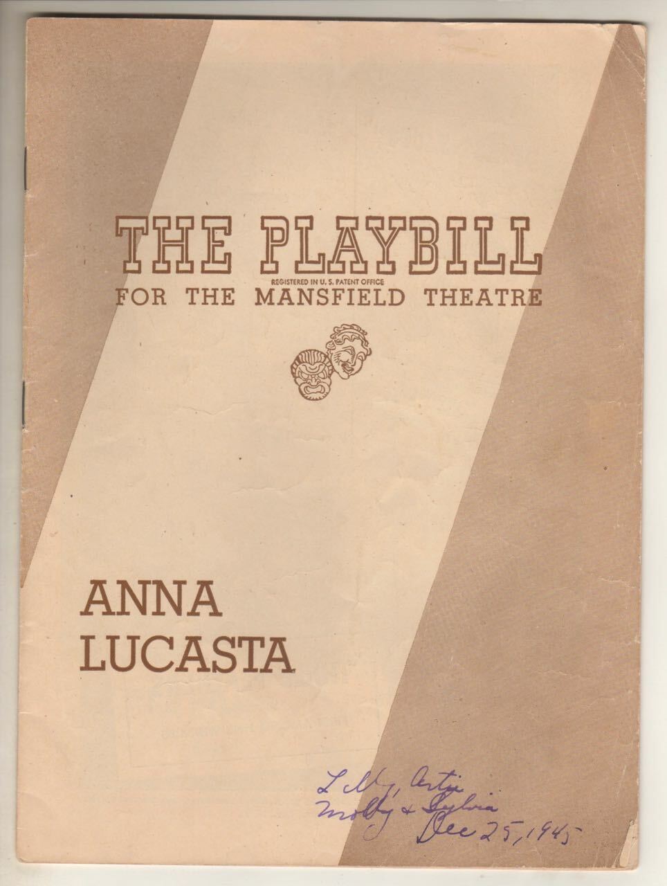 "anna Lucasta"   Playbill  1945   Broadway   Valerie Black,  John Proctor