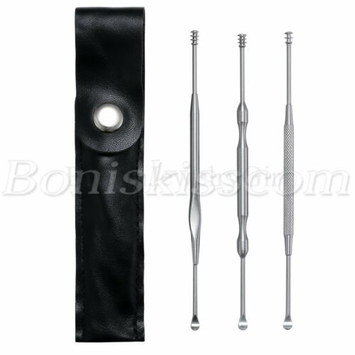 3pcs Ear Wax Pick Cleaner Remover Tool Curette Ear Spoon Individual Health Care