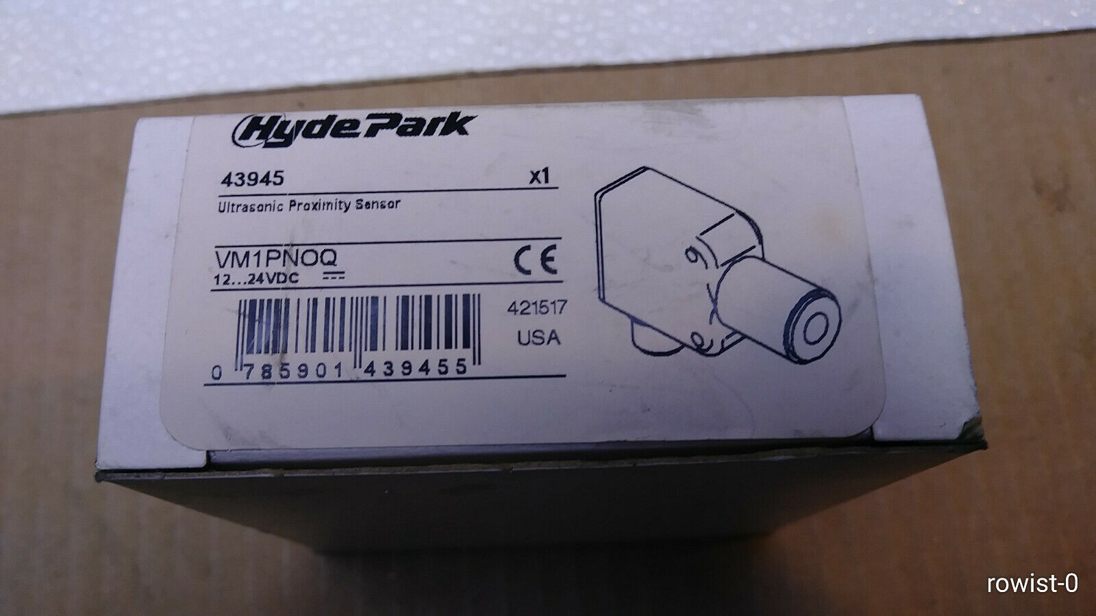 Hyde-park Vm1-pno-q 12-24vdc 40ma Ultrasonic Proximity Sensor New No Box