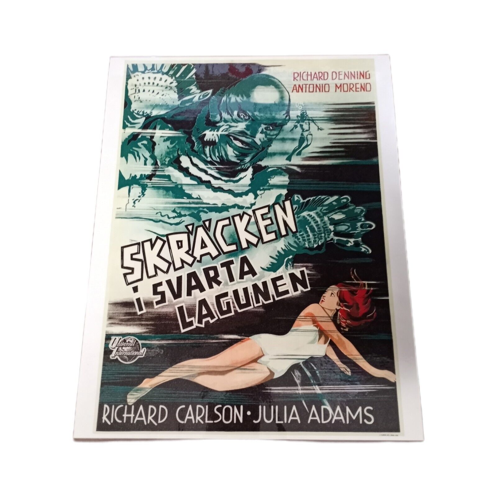 Skracken I Svarta Lagunen 1954 7.5”x11” Laminated Mini Movie Poser Print