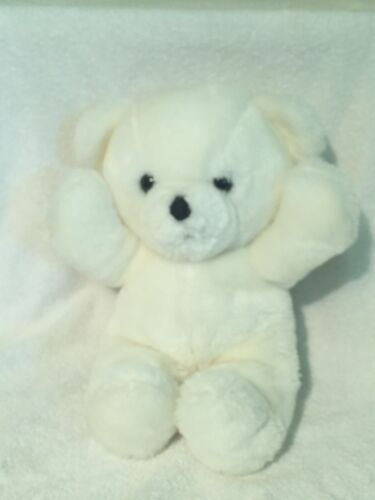 13 " Dakin White Teddy Bear Stuffed Plush Toy Animal Vintage
