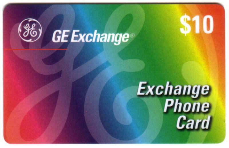 $10. Rainbow Colored Ge Exchange Phone Card Phone Card