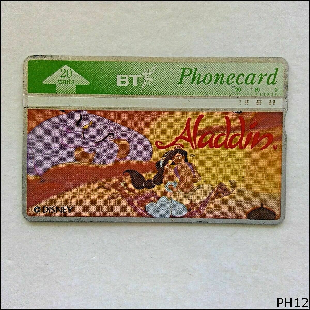Bt Walt Disney Aladdin 20 Units Phonecard (ph12)