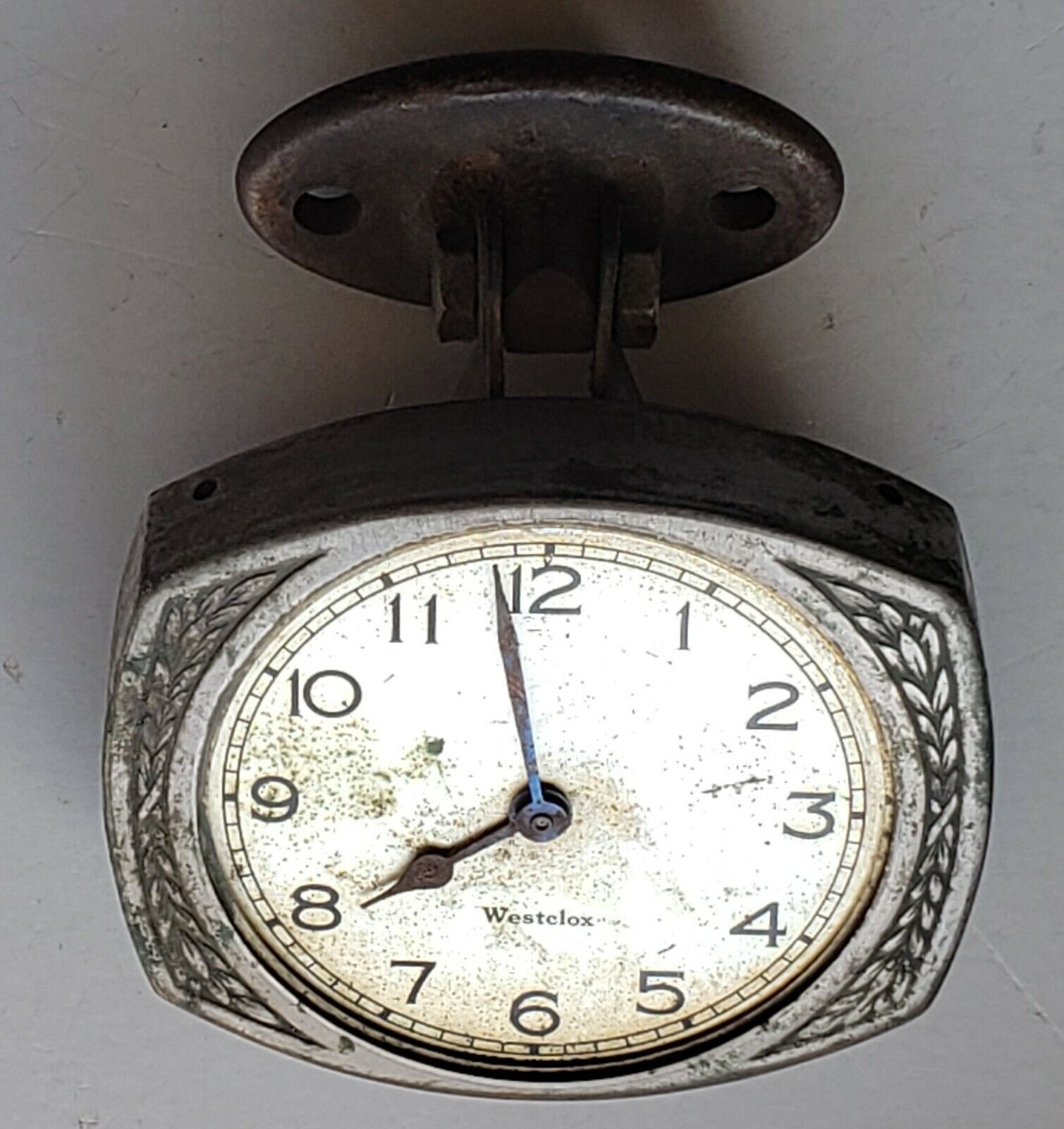 Westclox Dashboard Clock Antique Brass Automobile Vintage
