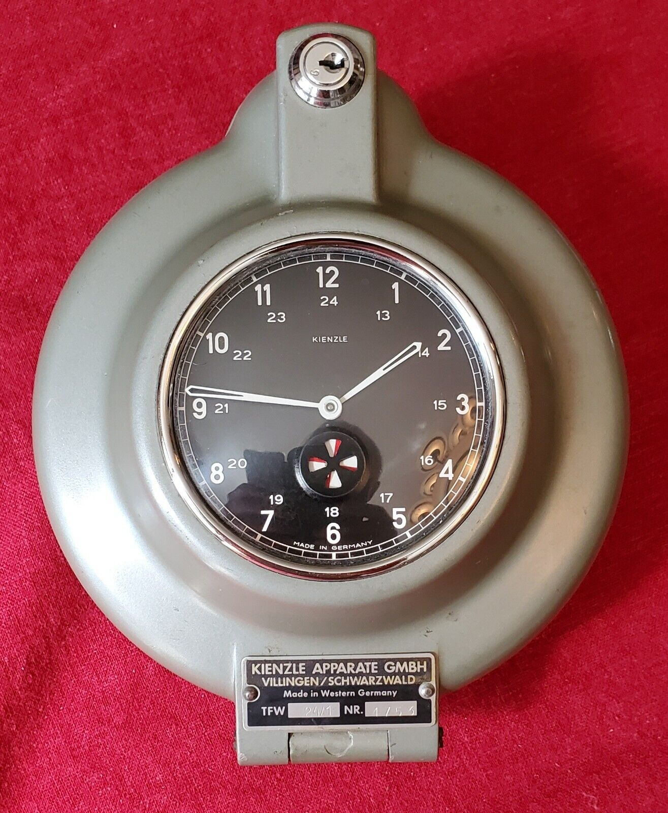 Vintage West German Kienzle Apparate Gmbh Car And Plane Clock And Tachograph