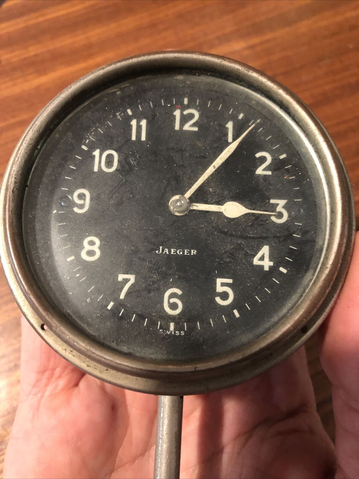 Swiss 8 Day Jaeger Lecoulter  Automobile Dash Clock Mechanical Winder For Parts