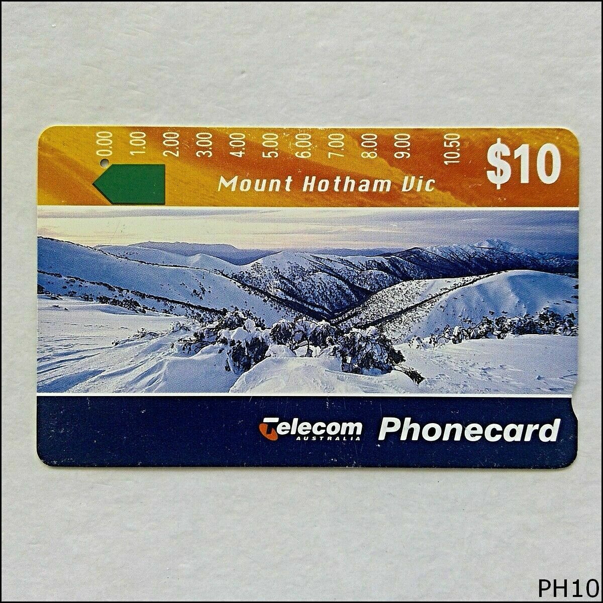 Telecom Mount Hotham Vic N940863a 458 $10 Phonecard (ph10)