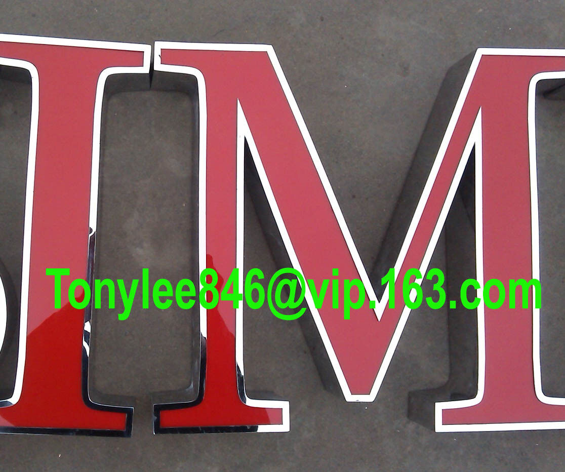 Custom Size Frontlit Stainless Steel Sign,neon Signs,channel Letter Led Sign